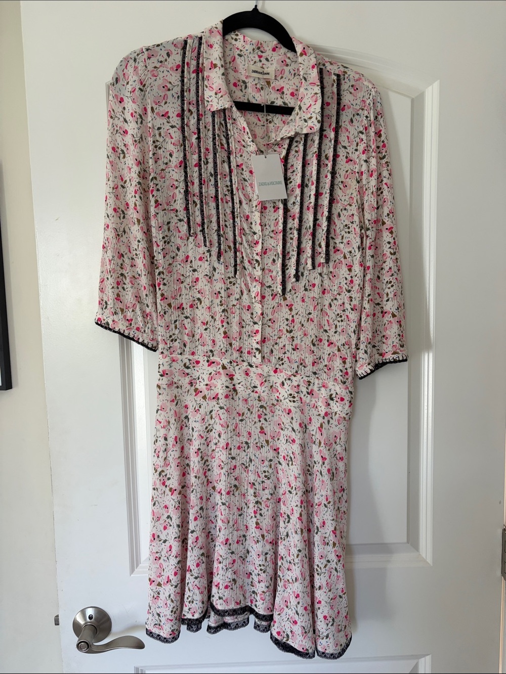 Zadig & Voltaire Raspail pink floral dress XS